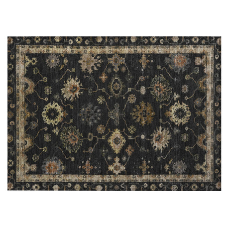 Addison Chantille ACN2045 Global Machine Made Traditional Black Rug