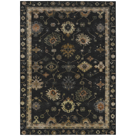 Addison Chantille ACN2045 Global Machine Made Traditional Black Rug