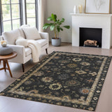 Addison Chantille ACN2045 Global Machine Made Traditional Black Rug
