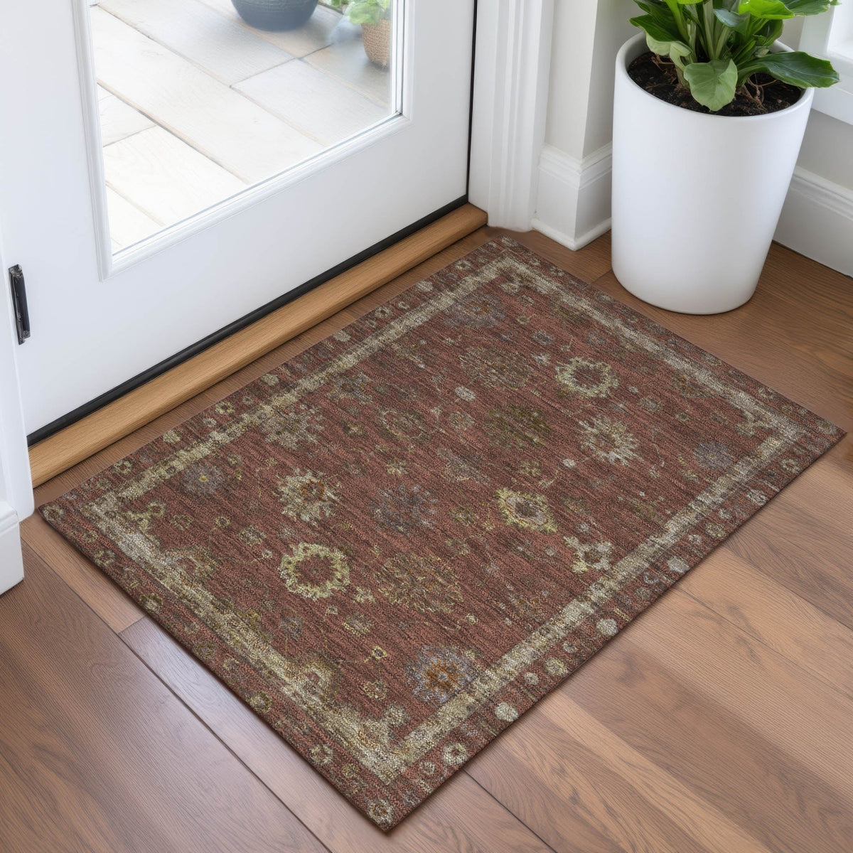 Addison Chantille ACN2045 Global Machine Made Traditional Paprika Rug