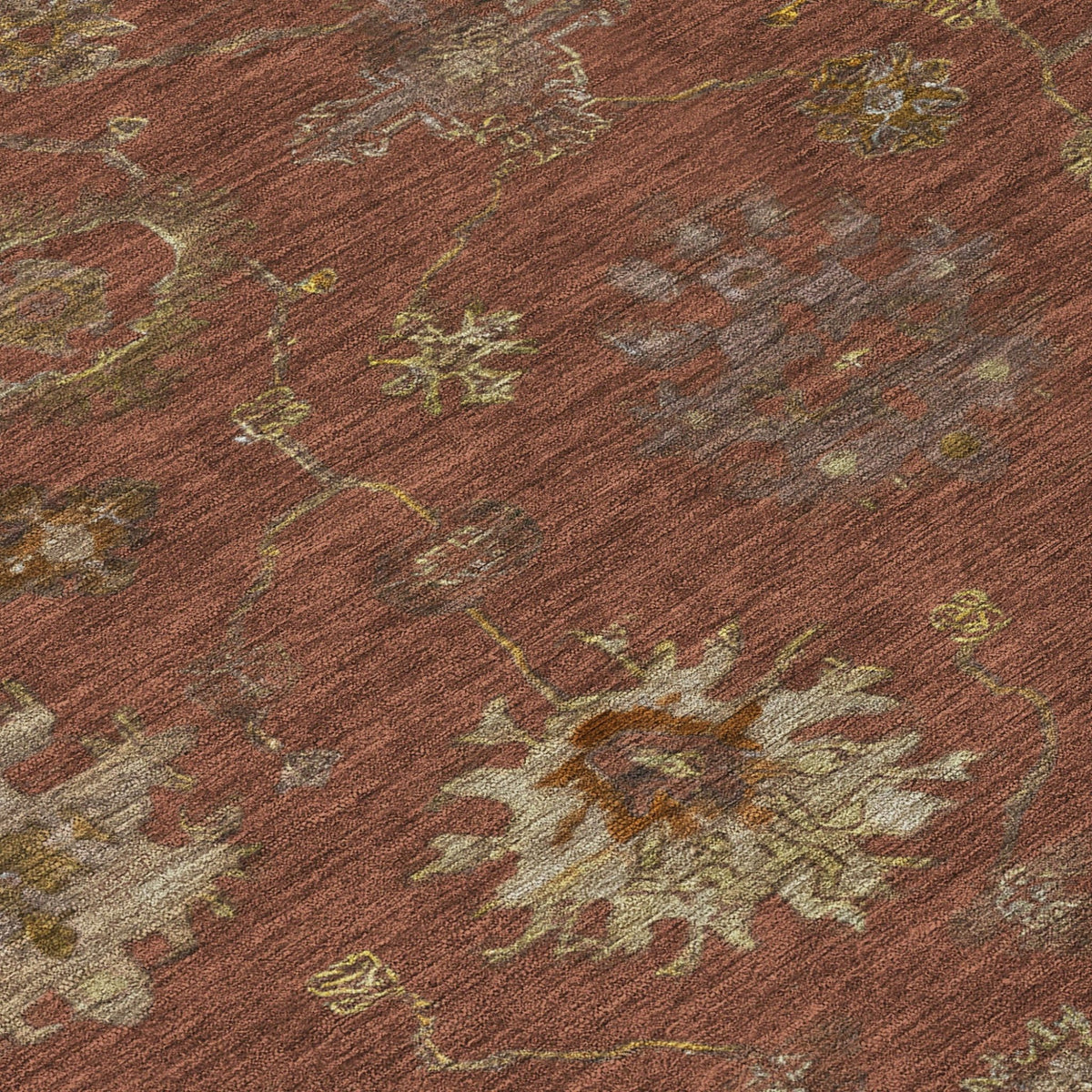 Addison Chantille ACN2045 Global Machine Made Traditional Paprika Rug