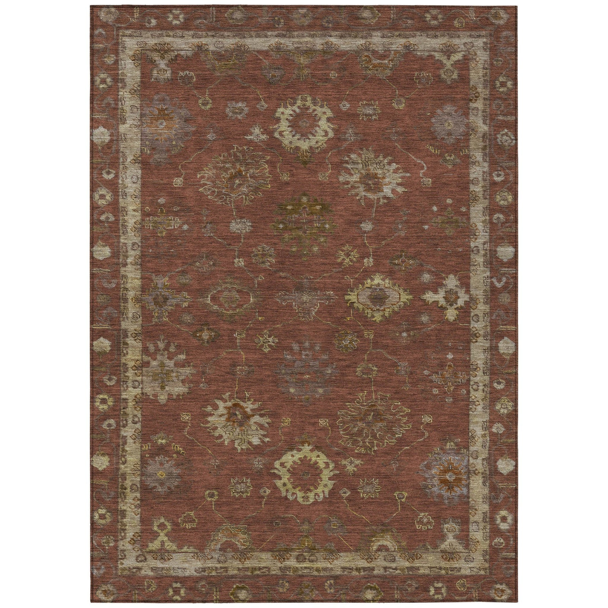Addison Chantille ACN2045 Global Machine Made Traditional Paprika Rug