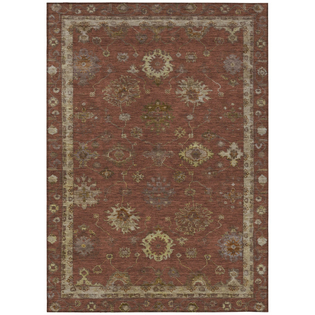 Addison Chantille ACN2045 Global Machine Made Traditional Paprika Rug