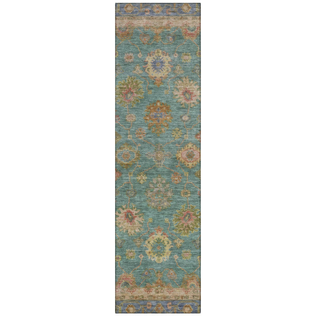 Addison Chantille ACN2045 Global Machine Made Traditional Teal Rug