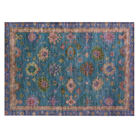 Addison Chantille ACN2046 Global Machine Made Traditional Teal Rug