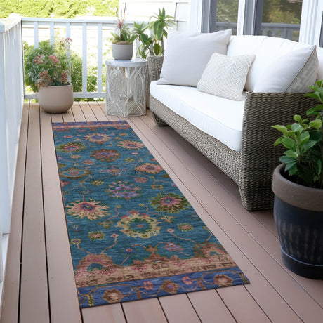 Addison Chantille ACN2046 Global Machine Made Traditional Teal Rug