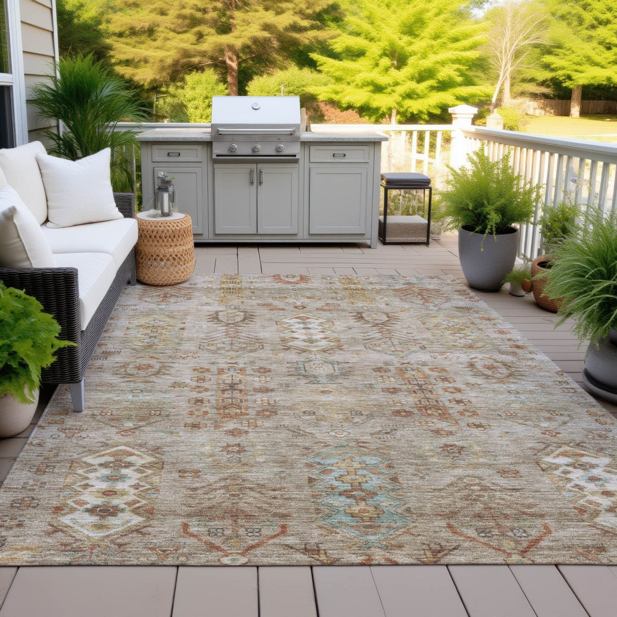 Addison Chantille ACN2047 Global Machine Made Traditional Beige Rug