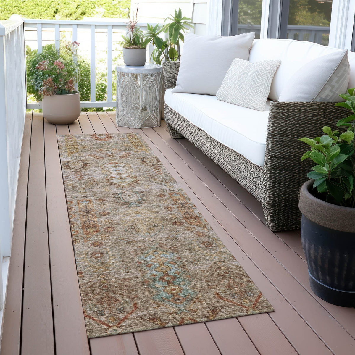 Addison Chantille ACN2047 Global Machine Made Traditional Beige Rug