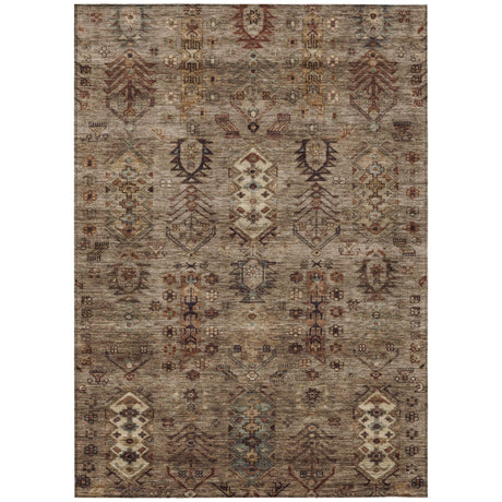 Addison Chantille ACN2047 Global Machine Made Traditional Brown Rug