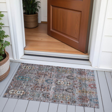 Addison Chantille ACN2047 Global Machine Made Traditional Gray Rug
