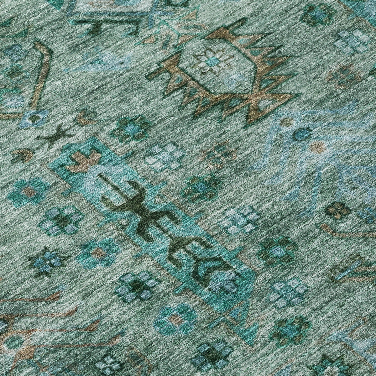 Addison Chantille ACN2047 Global Machine Made Traditional Green Rug