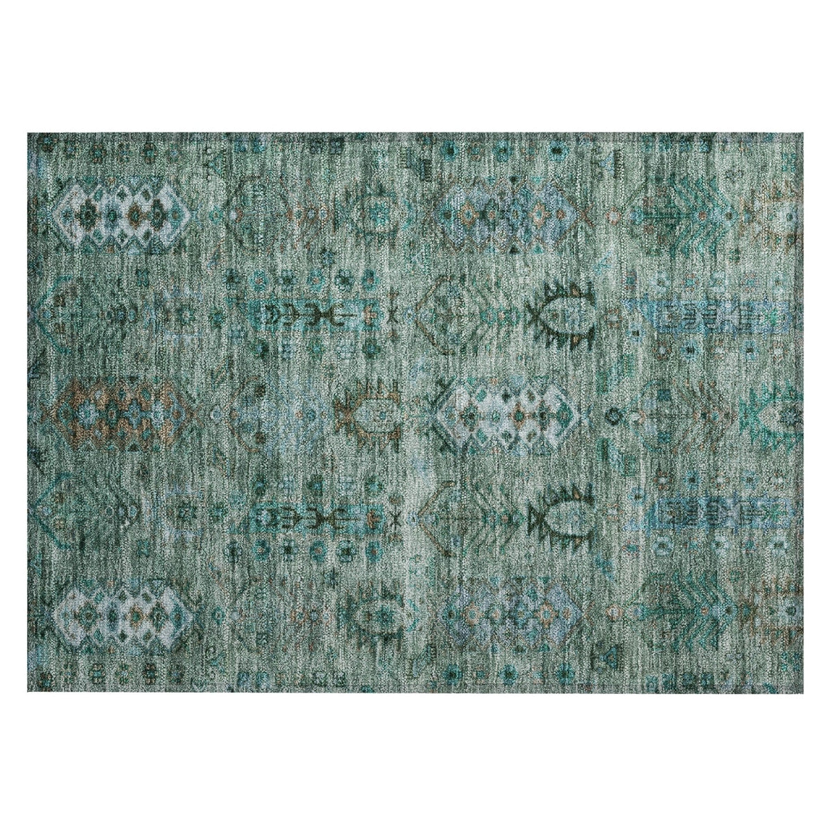 Addison Chantille ACN2047 Global Machine Made Traditional Green Rug