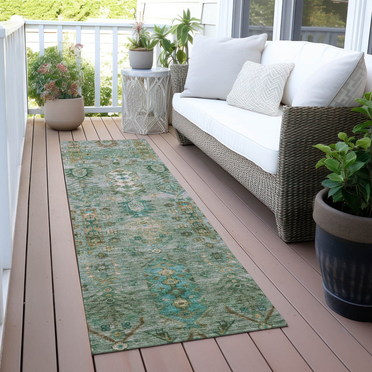 Addison Chantille ACN2047 Global Machine Made Traditional Sage Rug