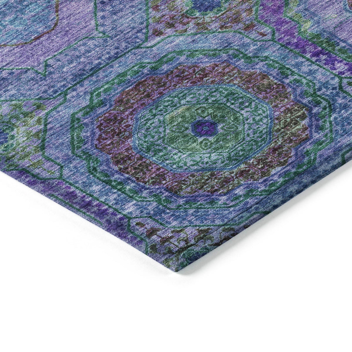 Addison Chantille ACN2049 Panel Machine Made Transitional Blue Rug