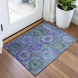 Addison Chantille ACN2049 Panel Machine Made Transitional Blue Rug