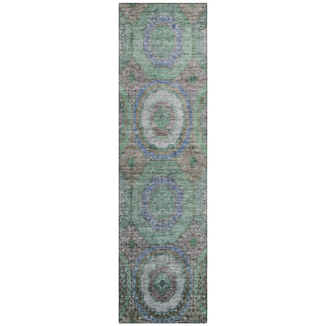 Addison Chantille ACN2049 Panel Machine Made Transitional Green Rug
