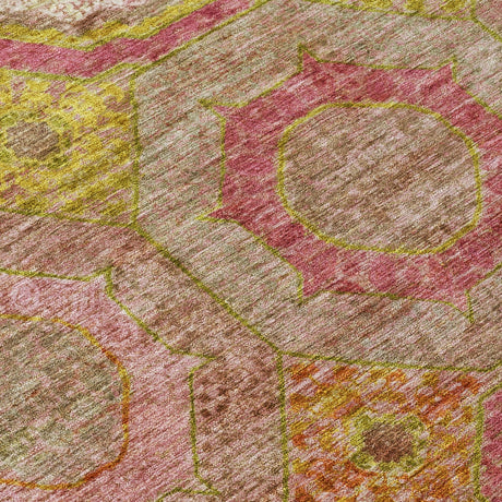 Addison Chantille ACN2049 Panel Machine Made Transitional Orange Rug