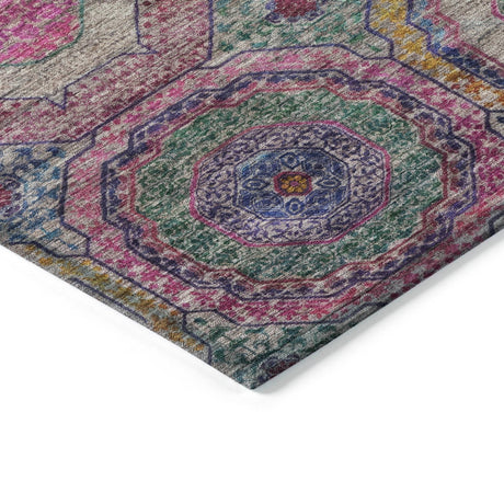 Addison Chantille ACN2049 Panel Machine Made Transitional Pink Rug