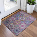Addison Chantille ACN2049 Panel Machine Made Transitional Pink Rug