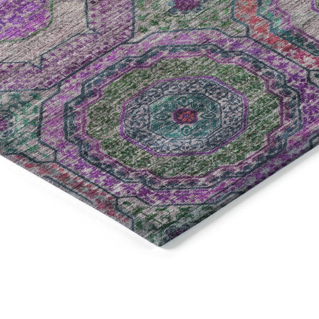 Addison Chantille ACN2049 Panel Machine Made Transitional Purple Rug