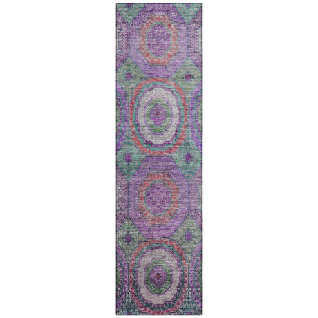 Addison Chantille ACN2049 Panel Machine Made Transitional Purple Rug