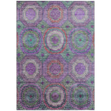 Addison Chantille ACN2049 Panel Machine Made Transitional Purple Rug