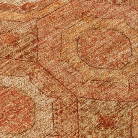 Addison Chantille ACN2050 Panel Machine Made Transitional Terracotta Rug