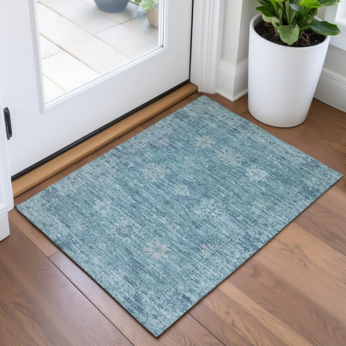 Addison Chantille ACN2051 Global Machine Made Traditional Teal Rug