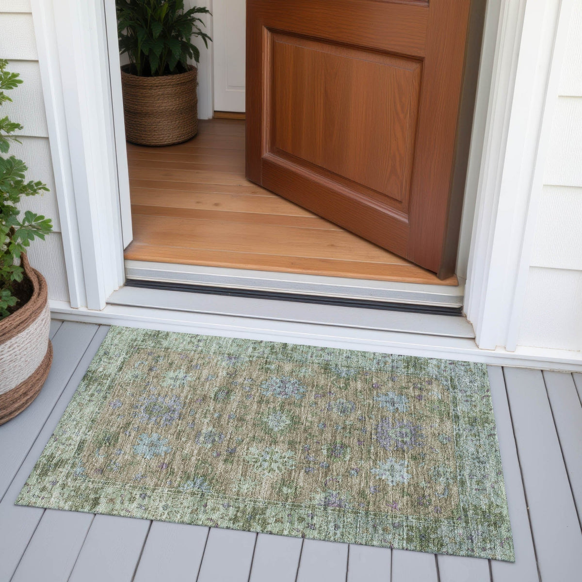 Addison Chantille ACN2052 Global Machine Made Traditional Brown Rug
