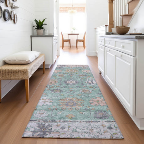 Addison Chantille ACN2052 Global Machine Made Traditional Mint Rug