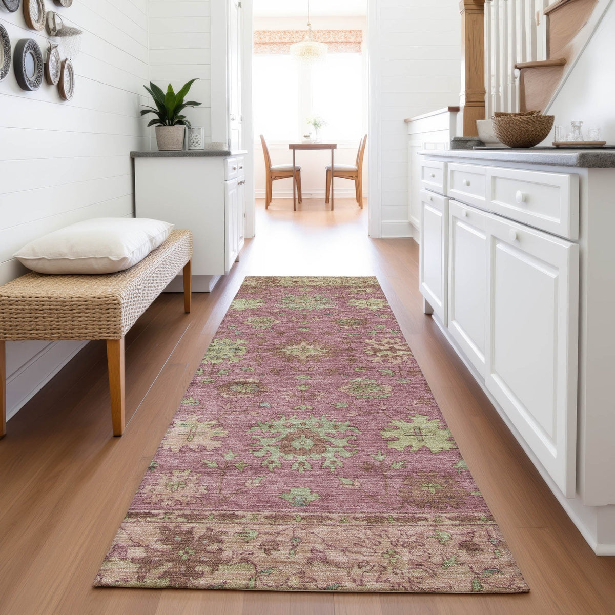 Addison Chantille ACN2052 Global Machine Made Traditional Pink Rug