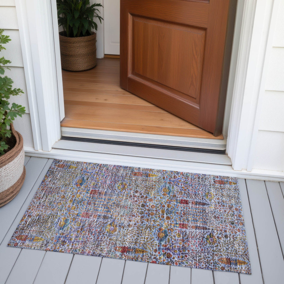 Addison Chantille ACN2053 Americana Machine Made Transitional Blue Rug