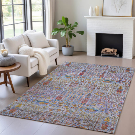 Addison Chantille ACN2053 Americana Machine Made Transitional Blue Rug