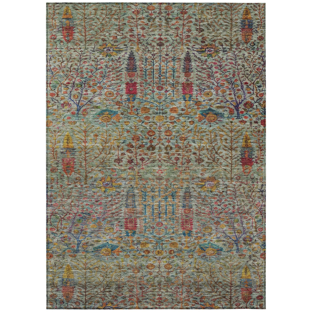 Addison Chantille ACN2053 Americana Machine Made Transitional Green Rug