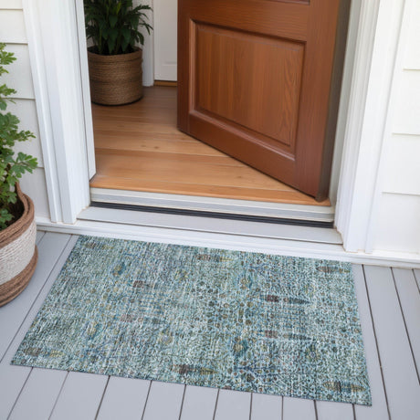 Addison Chantille ACN2053 Americana Machine Made Transitional Teal Rug