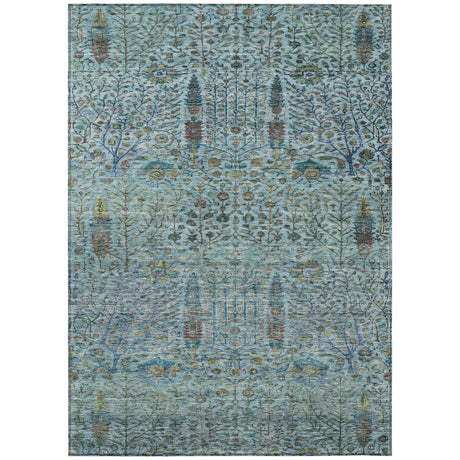 Addison Chantille ACN2053 Americana Machine Made Transitional Teal Rug