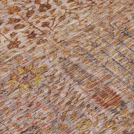 Addison Chantille ACN2053 Americana Machine Made Transitional Terracotta Rug