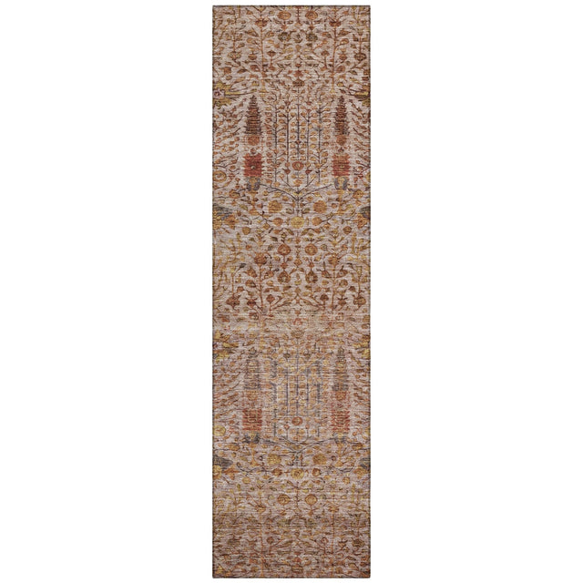 Addison Chantille ACN2053 Americana Machine Made Transitional Terracotta Rug