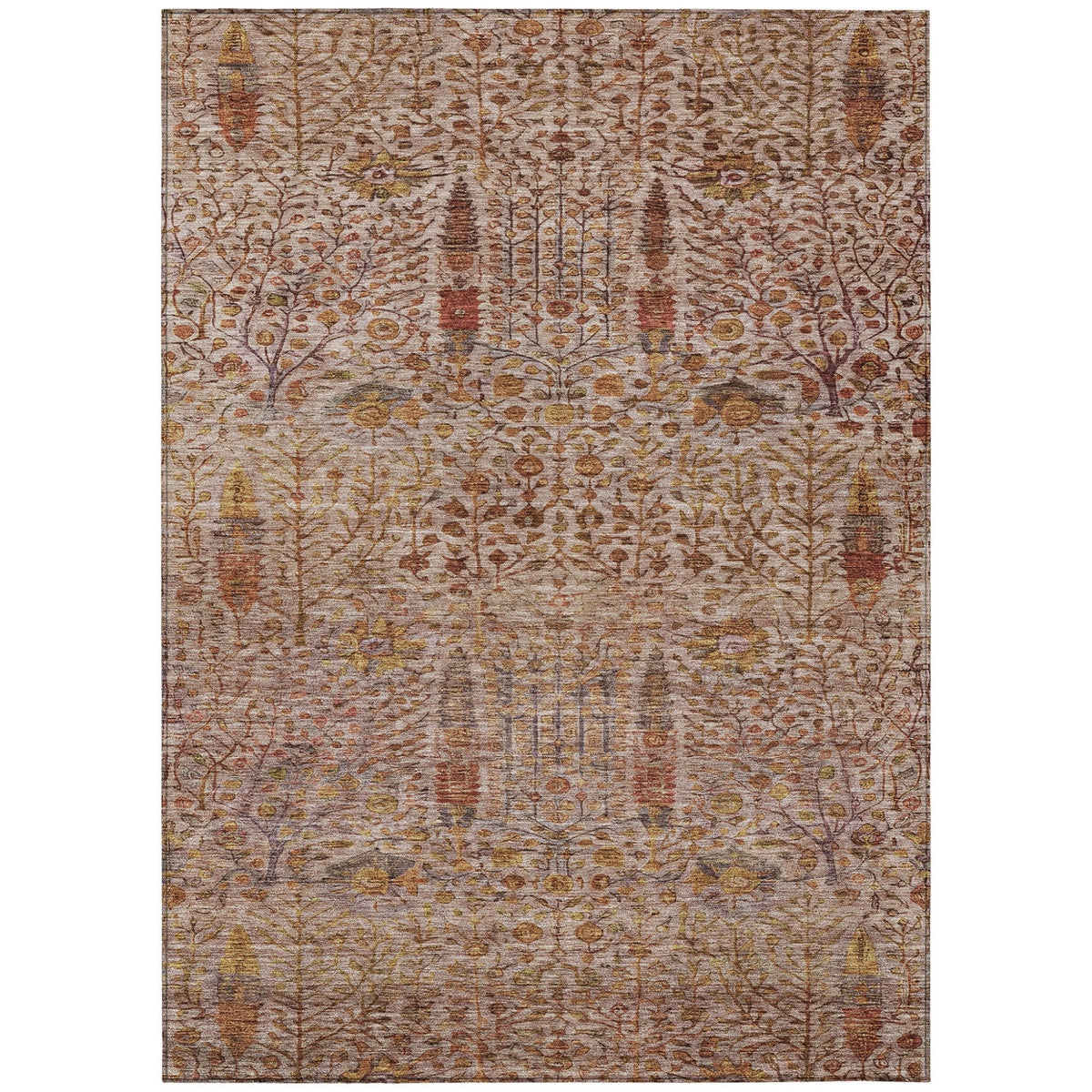 Addison Chantille ACN2053 Americana Machine Made Transitional Terracotta Rug