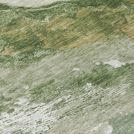 Addison Chantille ACN2054 Abstract Machine Made Transitional Green Rug