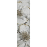 Addison Chantille ACN2055 Floral Machine Made Transitional Silver Rug
