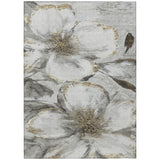 Addison Chantille ACN2055 Floral Machine Made Transitional Silver Rug
