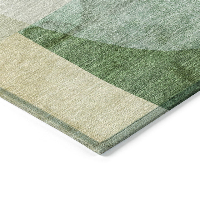 Addison Chantille ACN2057 Abstract Machine Made Transitional Aloe Rug
