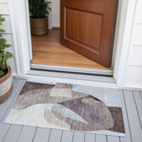 Addison Chantille ACN2058 Abstract Machine Made Transitional Brown Rug