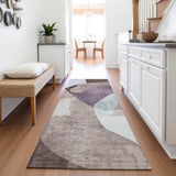 Addison Chantille ACN2058 Abstract Machine Made Transitional Brown Rug