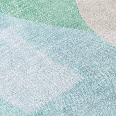 Addison Chantille ACN2058 Abstract Machine Made Transitional Seafoam Rug