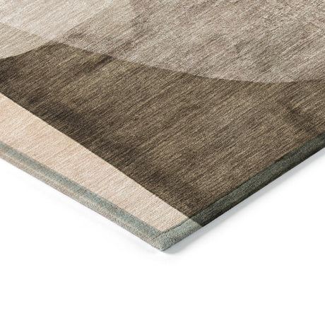 Addison Chantille ACN2058 Abstract Machine Made Transitional Taupe Rug