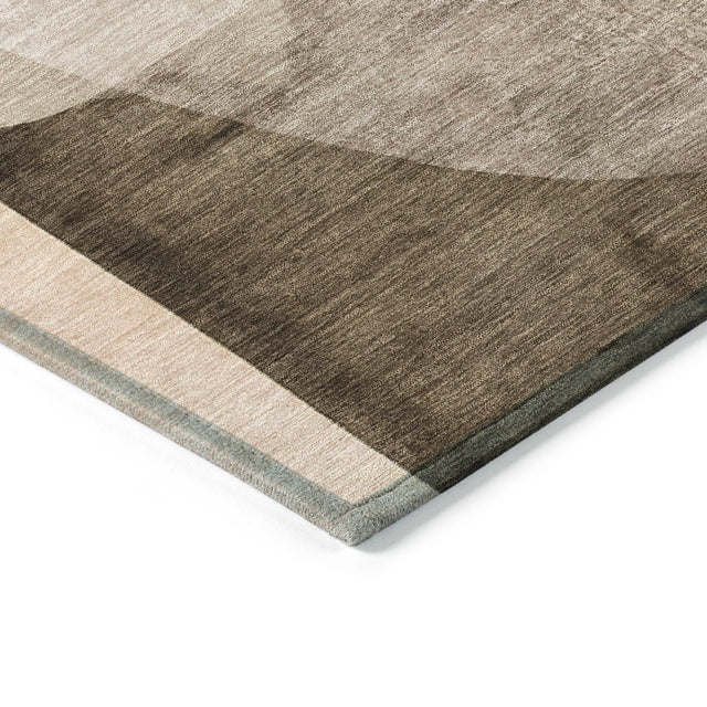 Addison Chantille ACN2058 Abstract Machine Made Transitional Taupe Rug