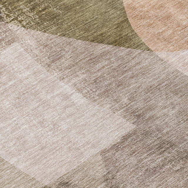 Addison Chantille ACN2058 Abstract Machine Made Transitional Taupe Rug