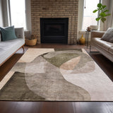 Addison Chantille ACN2058 Abstract Machine Made Transitional Taupe Rug